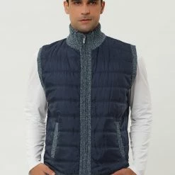 Allegra K Men's Winter Puffer Vest Quilted Zipper Sleeveless Plush Lined Jacket Outdoor 23 Allegra K Men's Winter Puffer Vest Quilted Zipper Sleeveless Plush Lined Jacket Outdoor