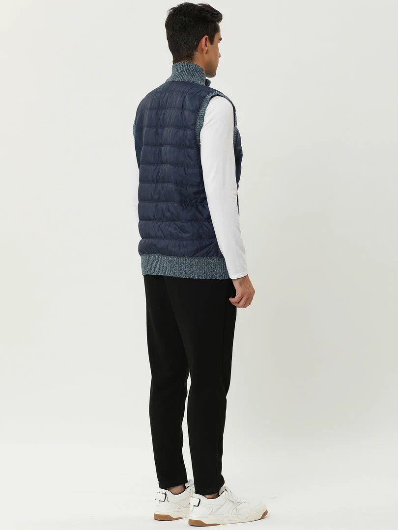 Allegra K Men's Winter Puffer Vest Quilted Zipper Sleeveless Plush Lined Jacket Outdoor 8 Allegra K Men's Winter Puffer Vest Quilted Zipper Sleeveless Plush Lined Jacket Outdoor