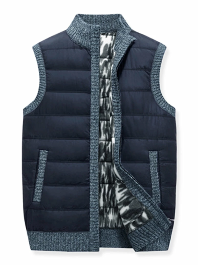 Allegra K Men's Winter Puffer Vest Quilted Zipper Sleeveless Plush Lined Jacket Outdoor 4 Allegra K Men's Winter Puffer Vest Quilted Zipper Sleeveless Plush Lined Jacket Outdoor