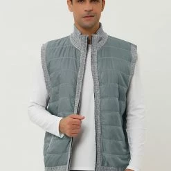 Allegra K Men's Winter Puffer Vest Quilted Zipper Sleeveless Plush Lined Jacket Outdoor 35 Allegra K Men's Winter Puffer Vest Quilted Zipper Sleeveless Plush Lined Jacket Outdoor