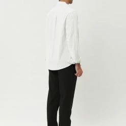 Allegra K Men's Contrast Color Plaid Collar Button Down Long Sleeves Office Dress Shirt