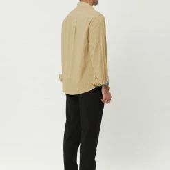 Allegra K Men's Contrast Color Plaid Collar Button Down Long Sleeves Office Dress Shirt