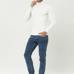 Allegra K Men's Turtleneck Sweaters Winter Ribbed Cable Knit Pullover Sweater