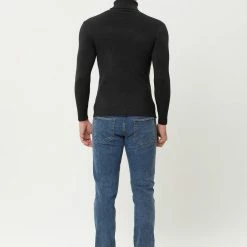 Allegra K Men's Turtleneck Sweaters Winter Ribbed Cable Knit Pullover Sweater