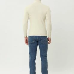 Allegra K Men's Turtleneck Sweaters Winter Ribbed Cable Knit Pullover Sweater