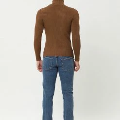 Allegra K Men's Turtleneck Sweaters Winter Ribbed Cable Knit Pullover Sweater