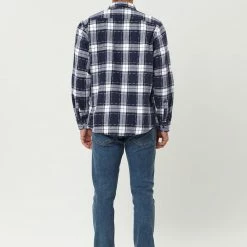 Allegra K Men's Plaid Flannel Shirt Brushed Casual Long Sleeve Button Down Check Shirt