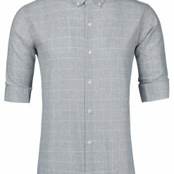 Allegra K Men's Plaid Flannel Shirt Brushed Casual Long Sleeve Button Down Check Shirt