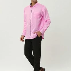 Allegra K Men's Dress Shirt Classic Slim Fit Long Sleeve Button Down Business Shirt