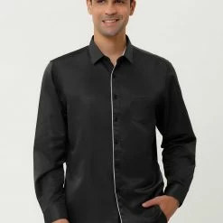 Allegra K Men's Dress Shirt Classic Slim Fit Long Sleeve Button Down Business Shirt