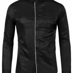 Allegra K Men's Dress Shirt Classic Slim Fit Long Sleeve Button Down Business Shirt