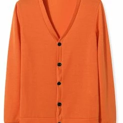 Allegra K Men's Cardigan Sweater Button Closure V Neck Casual Knitted Sweaters