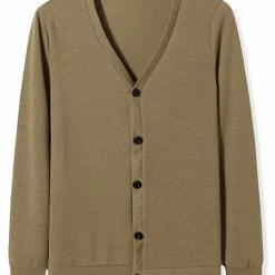 Allegra K Men's Cardigan Sweater Button Closure V Neck Casual Knitted Sweaters