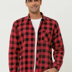 Allegra K Men's Casual Long Sleeve Button Down Plaid Checked Dress Shirts 83 Allegra K Men's Casual Long Sleeve Button Down Plaid Checked Dress Shirts