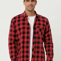 Allegra K Men's Casual Long Sleeve Button Down Plaid Checked Dress Shirts 84 Allegra K Men's Casual Long Sleeve Button Down Plaid Checked Dress Shirts