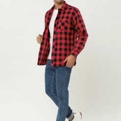 Allegra K Men's Casual Long Sleeve Button Down Plaid Checked Dress Shirts 85 Allegra K Men's Casual Long Sleeve Button Down Plaid Checked Dress Shirts