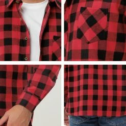 Allegra K Men's Casual Long Sleeve Button Down Plaid Checked Dress Shirts 87 Allegra K Men's Casual Long Sleeve Button Down Plaid Checked Dress Shirts