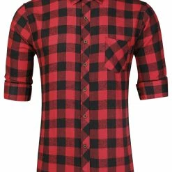 Allegra K Men's Casual Long Sleeve Button Down Plaid Checked Dress Shirts 82 Allegra K Men's Casual Long Sleeve Button Down Plaid Checked Dress Shirts