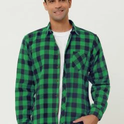 Allegra K Men's Casual Long Sleeve Button Down Plaid Checked Dress Shirts 89 Allegra K Men's Casual Long Sleeve Button Down Plaid Checked Dress Shirts