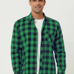 Allegra K Men's Casual Long Sleeve Button Down Plaid Checked Dress Shirts 90 Allegra K Men's Casual Long Sleeve Button Down Plaid Checked Dress Shirts