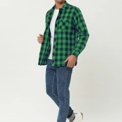 Allegra K Men's Casual Long Sleeve Button Down Plaid Checked Dress Shirts 91 Allegra K Men's Casual Long Sleeve Button Down Plaid Checked Dress Shirts