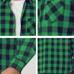 Allegra K Men's Casual Long Sleeve Button Down Plaid Checked Dress Shirts 93 Allegra K Men's Casual Long Sleeve Button Down Plaid Checked Dress Shirts