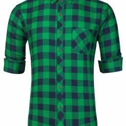 Allegra K Men's Casual Long Sleeve Button Down Plaid Checked Dress Shirts 88 Allegra K Men's Casual Long Sleeve Button Down Plaid Checked Dress Shirts