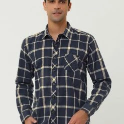 Allegra K Men's Casual Long Sleeve Button Down Plaid Checked Dress Shirts 59 Allegra K Men's Casual Long Sleeve Button Down Plaid Checked Dress Shirts