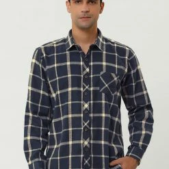Allegra K Men's Casual Long Sleeve Button Down Plaid Checked Dress Shirts 60 Allegra K Men's Casual Long Sleeve Button Down Plaid Checked Dress Shirts