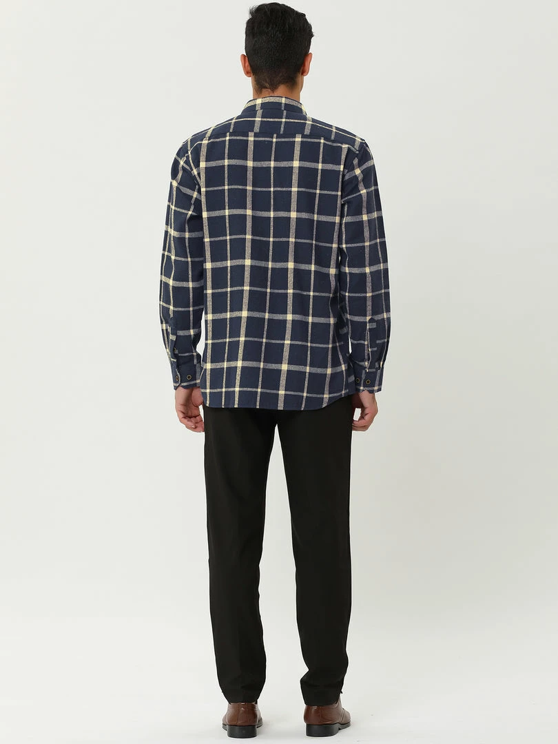 Allegra K Men's Casual Long Sleeve Button Down Plaid Checked Dress Shirts 14 Allegra K Men's Casual Long Sleeve Button Down Plaid Checked Dress Shirts