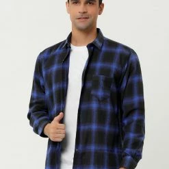 Allegra K Men's Casual Long Sleeve Button Down Plaid Checked Dress Shirts 96 Allegra K Men's Casual Long Sleeve Button Down Plaid Checked Dress Shirts