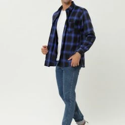 Allegra K Men's Casual Long Sleeve Button Down Plaid Checked Dress Shirts 97 Allegra K Men's Casual Long Sleeve Button Down Plaid Checked Dress Shirts