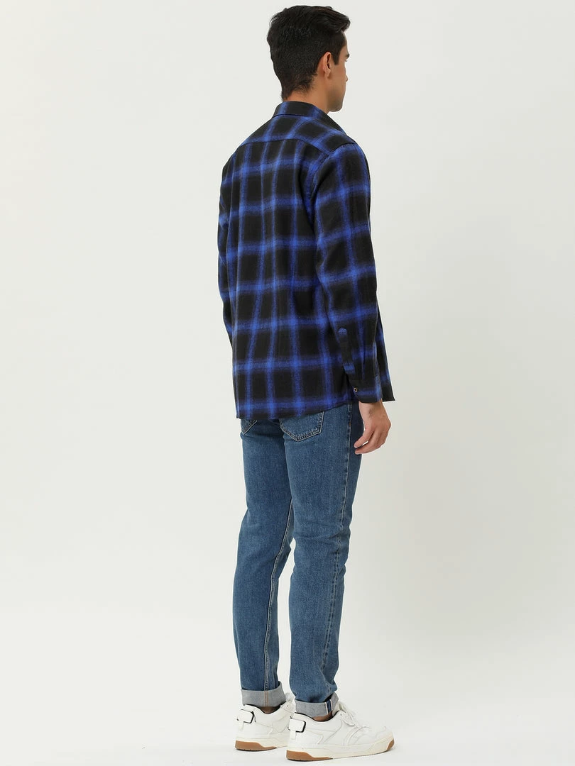 Allegra K Men's Casual Long Sleeve Button Down Plaid Checked Dress Shirts 50 Allegra K Men's Casual Long Sleeve Button Down Plaid Checked Dress Shirts