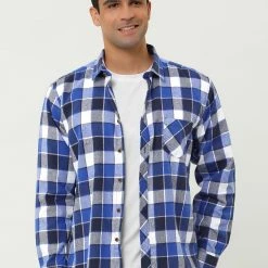 Allegra K Men's Casual Long Sleeve Button Down Plaid Checked Dress Shirts 65 Allegra K Men's Casual Long Sleeve Button Down Plaid Checked Dress Shirts