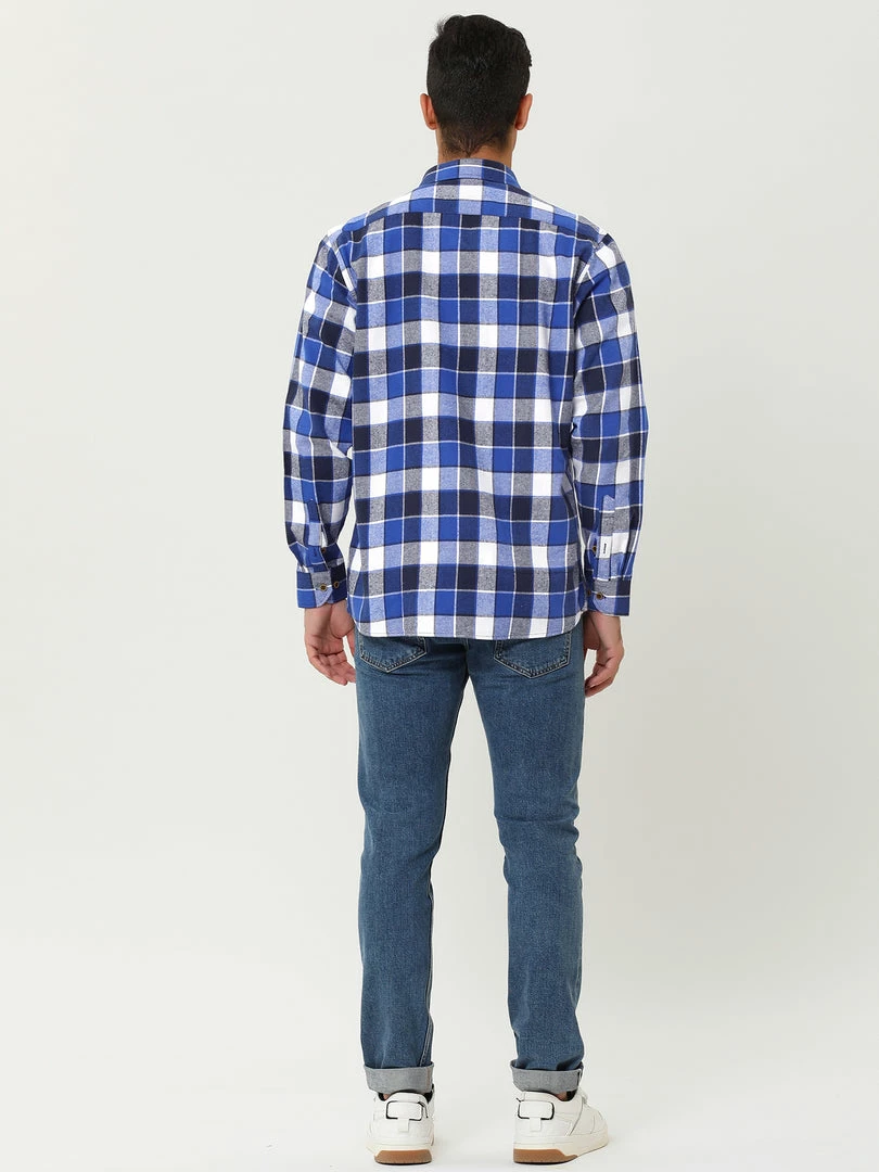 Allegra K Men's Casual Long Sleeve Button Down Plaid Checked Dress Shirts 20 Allegra K Men's Casual Long Sleeve Button Down Plaid Checked Dress Shirts