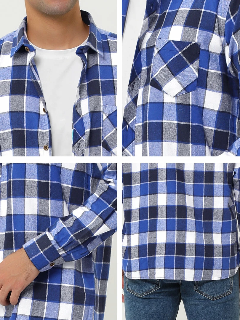 Allegra K Men's Casual Long Sleeve Button Down Plaid Checked Dress Shirts 21 Allegra K Men's Casual Long Sleeve Button Down Plaid Checked Dress Shirts