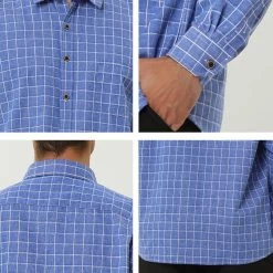 Allegra K Men's Casual Long Sleeve Button Down Plaid Checked Dress Shirts 57 Allegra K Men's Casual Long Sleeve Button Down Plaid Checked Dress Shirts