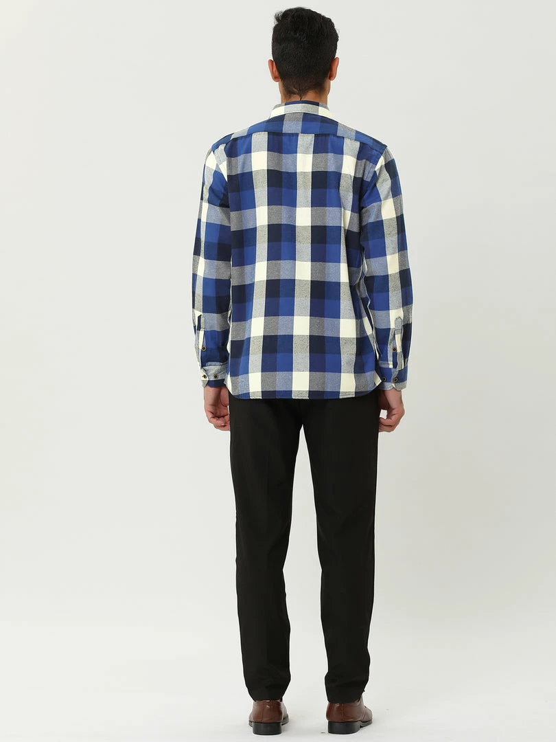 Allegra K Men's Casual Long Sleeve Button Down Plaid Checked Dress Shirts 26 Allegra K Men's Casual Long Sleeve Button Down Plaid Checked Dress Shirts