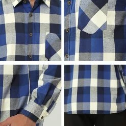 Allegra K Men's Casual Long Sleeve Button Down Plaid Checked Dress Shirts 75 Allegra K Men's Casual Long Sleeve Button Down Plaid Checked Dress Shirts