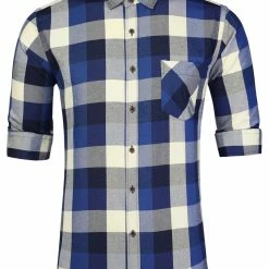 Allegra K Men's Casual Long Sleeve Button Down Plaid Checked Dress Shirts 70 Allegra K Men's Casual Long Sleeve Button Down Plaid Checked Dress Shirts