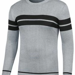 Allegra K Men's Crew Neck Sweater Casual Long Sleeves Color Block Knitted Pullover Sweaters