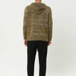 Allegra K Men's Winter Knitted Hoodie Drawstring Long Sleeve Pullover Turtleneck Sweaters