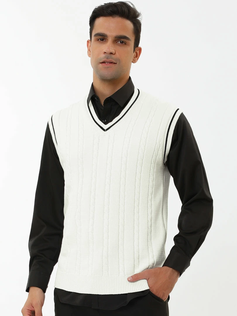 Allegra K Men's Classic Knitted Sleeveless V-Neck Pullover Sweater Vest 30 Allegra K Men's Classic Knitted Sleeveless V-Neck Pullover Sweater Vest
