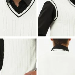 Allegra K Men's Classic Knitted Sleeveless V-Neck Pullover Sweater Vest 63 Allegra K Men's Classic Knitted Sleeveless V-Neck Pullover Sweater Vest