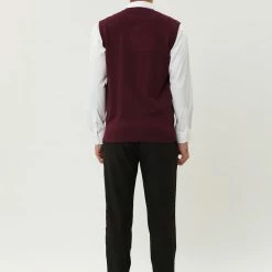 Allegra K Men's Casual Argyle Vest Sweater V Neck Slim Fit Sleeveless Knit Pullover 32 Allegra K Men's Casual Argyle Vest Sweater V Neck Slim Fit Sleeveless Knit Pullover