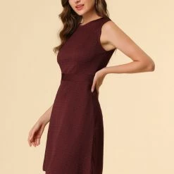 Allegra K Houndstooth Plaid Sleeveless Knit Dress Women 61 Allegra K Houndstooth Plaid Sleeveless Knit Dress Women