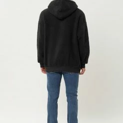 Allegra K Men's Fuzzy Sherpa Fleece Pullover Hoodie Long Sleeves Winter Hooded Sweatshirt Outwear With Pocket