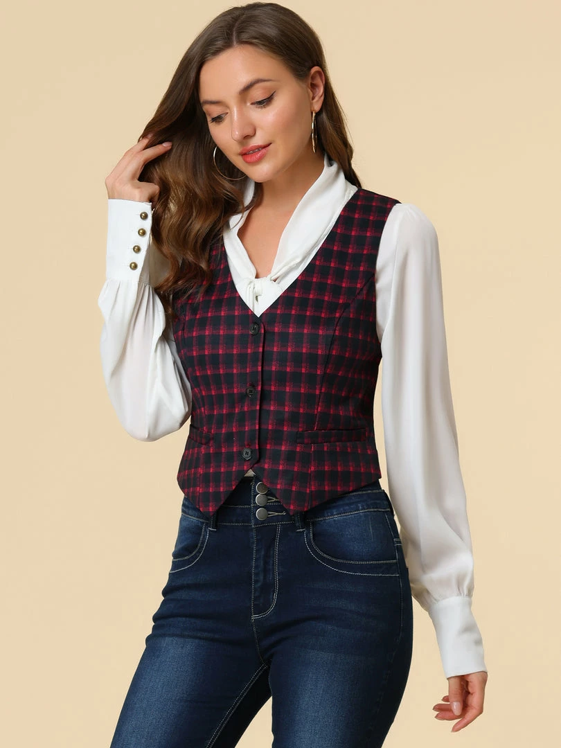 Allegra K Womens Waistcoat Steampunk Dressy Sleeveless Jacket Versatile Racerback Suit Vests 25 Allegra K Womens Waistcoat Steampunk Dressy Sleeveless Jacket Versatile Racerback Suit Vests