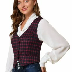 Allegra K Womens Waistcoat Steampunk Dressy Sleeveless Jacket Versatile Racerback Suit Vests 46 Allegra K Womens Waistcoat Steampunk Dressy Sleeveless Jacket Versatile Racerback Suit Vests