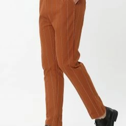 Allegra K Men's Dress Striped Pants Slim Fit Flat Front Business Pencil Trousers With Pockets 23 Allegra K Men's Dress Striped Pants Slim Fit Flat Front Business Pencil Trousers With Pockets